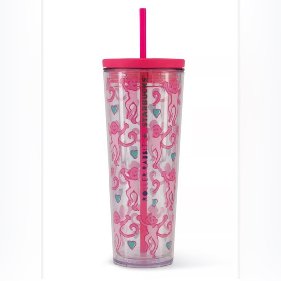 Starbucks Other - Starbucks × Roller Rabbit Lovely Monkey Plastic Cold Cup 24oz NEW